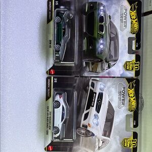 Hot Wheels Power Trip 2-Pack Die-Cast Toy Cars - Green & White